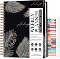 PLANBERRY Large Hourly Schedule Planner Premium – Undated Organizer for Productivity, Time Management & Budget, 8x10.4″ (Onyx Black)