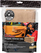 Chemical Guys MIC34403 Workhorse Professional Microfiber Towel, Tan (Safe for Car Wash, Home Cleaning & Pet Drying Cloths) 16" x 16", Pack of 3