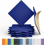 Amantech 12 Pack Acoustic Panels Self Adhesive Sound Proof Foam, High Density Sound Acoustic Panel, 12X12X0.4 Inch Square Panels in Home, Office, Reccording Room, Studio,and more(Telecom Blue)