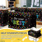 Honoson 24 Pcs Bulk Inspirational Privacy Folders for Students Cardboard Test Privacy Boards Motivational Words Desk Dividers Shield for Classroom School Study Supplies, 6 Styles(Polka Dots)