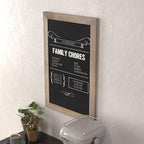HBCY Creations 24" X 36" Weathered Lightwash Solid Wood Frame Wall Chalkboard, Magnetic Surface, Home Décor, Restaurant & Café Menus, Blackboard, Includes Chalk, Eraser & Hanging Hardware