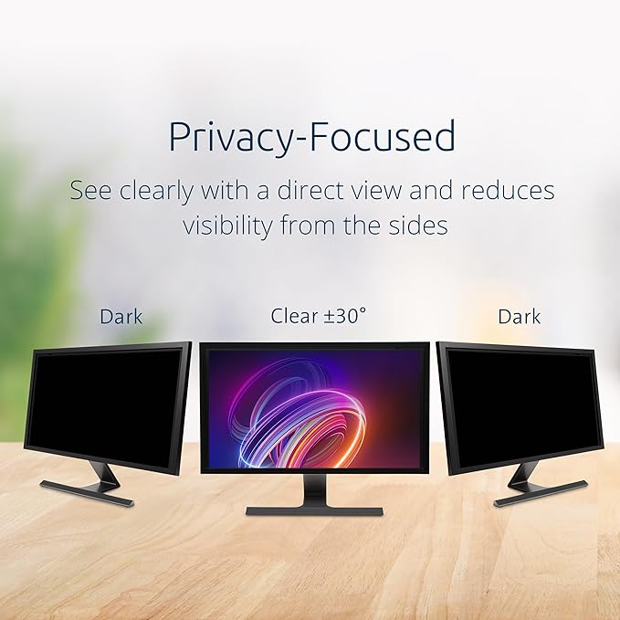 Kensington 23.8 inch Computer Privacy Screen for Desktop, 16:9 Widescreen Monitor, FP238W9 Anti-Glare Blue Ray Reduction Computer Privacy Filter, Matte and Glossy Viewing Options, K55416WW
