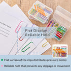 NEEWAY Colorful Paper Clips Assorted Sizes, Small and Large Paperclips, 210 Count, 3 Pack of 70 (Multicolor)
