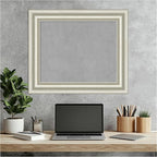 Amanti Art Silver Framed Magnetic Board 22x26 Small Vision Board for use with Magnets, 100% Metal Sheet to Display Items as Office Decor or for Home Organization in mudroom, Kitchen or Kids Room