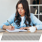 Zonon 38 Pieces Rubberized Ballpoint Pen with Stylus Tip Stylish Metal Pen Capacitive Styli with Soft Rubberized Grip, Black Ink for Most Devices(Gray)