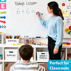 WOSWEL Dry Erase Markers, Chisel Tip Whiteboard Markers, Low Odor Thick Dry Markers, 50 Bulk 10 Assorted Colors for Teachers, Classroom, Office & Home Use