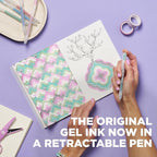 SAKURA Gelly Roll Retractable Gel Pens Colored - Stardust Glitter Gel & Medium Point - for Journaling, Art, or Drawing - with Assorted Colored Ink - 10 Pens