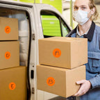 2 Inch Color Coding Round Labels (2000Pcs, 4 Rolls) - Round Color Dot Stickers for Inventory, Pantry, Warehouse Organization - Orange Circle Dot Labels