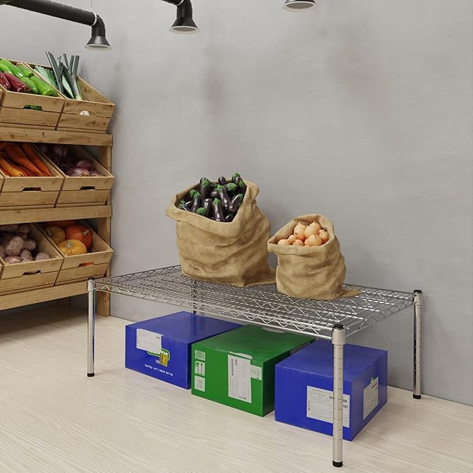 Regal Altair 24''W x 42''L x 14''H Chrome Plated Wire Dunnage Rack | Off The Floor Storage