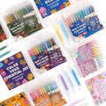Grabie 5 Themes Value Bundle Bold&Bright Coloring Kit, 60 Colors Acrylic Gel Pens&Coloring Book, Medium Point Colored Gel Pens, Acrylic Gel Ink Pen Assorted Colored for Drawing, Note Taking