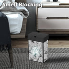 ELPHECO Bathroom Trash Can with Lid, 2 Pack Automatic Garbage Can, 2.5 Gallon + 4 Gallon Motion Sensor Smart Bathroom Decor, Slim Waterproof Trash Bins for Bedroom, Office, Living Room, Black