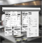 2 Pack Ticket Holders Receipt Holder for Restaurant, No Drill Restaurant Order Ticket Holders for Kitchen Office Walls Refrigerator Home Pubs Bars Cafes(23.6 Inch, Sliiver, 2p)