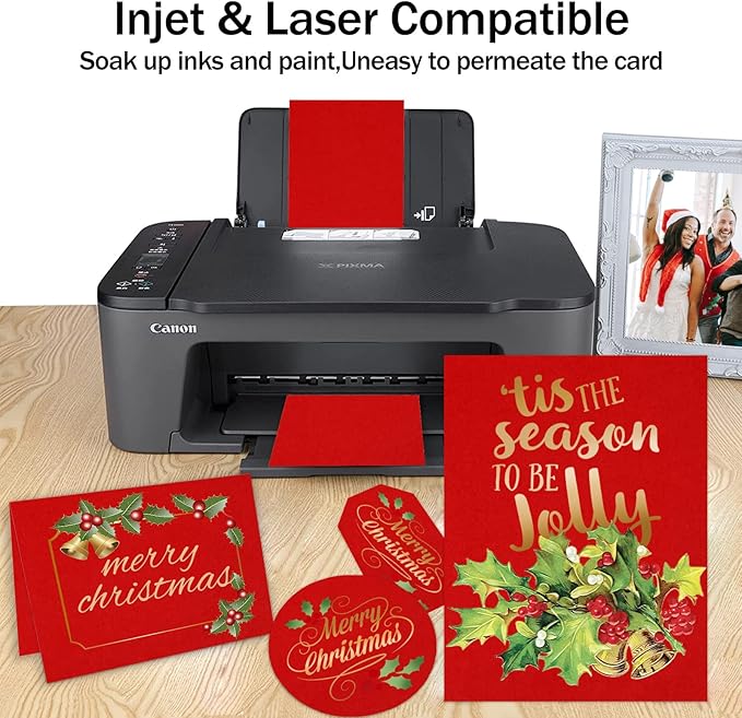 100 Sheets Red Cardstock 8.5 x 11 Red Construction Paper, Goefun 80lb Card Stock Paper for Christmas, Valentines, Invitations and Craft