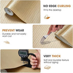 ALIUNI Drawer and Shelf Liner, Non-Slip Kitchen Cabinet Liners Non-Adhesive Thick Strong Grip Waterproof Washable Mats Protect Dresser Shelves Cupboard Bathroom Cabinets, Beige, 18 in X 30 FT
