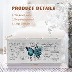 Exqcom Just Breathe Inspirational Pen Pencil Holder, Therapy Office Decor, Teal Butterfly Flower Mental Health Pencil Pen Holder Organizer for Home Counseling Office Desk Accessories