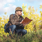 Eaasty 2 Pcs Leather Hunting Log Book Elk Hunting Journal Notebook for Men Designed for Huntsman to Record Hunt Details for Dad Husband Father's Day Birthday Gift, 96 Pages(Tan, Reddish Brown)