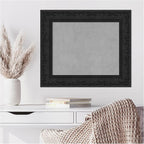 Amanti Art Black Framed Magnetic Board 23x27 Small Vision Board for use with Magnets, 100% Metal Sheet to Display Items as Office Decor or for Home Organization in mudroom, Kitchen or Kids Room