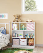 VASAGLE Bookcase, Bookshelf, Freestanding Storage Unit, 8 Open Compartments, Used Horizontally, Vertically, Upside Down, 11 x 35.4 x 39.4 Inches, for Living Room, Study, Office, Cloud White ULBC55WT