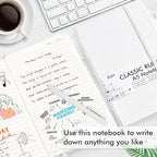feela 12 Pack Notebooks Journals Bulk, Hardcover Notebook Classic Ruled Lined Journals with Pen Holder for Women Girls School Business Supplies, with 12 Black Pens, 120 GSM, 5.1”x8.3”, A5, White