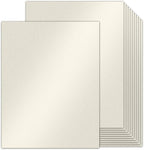 24 Sheets Silver Shimmer Cardstock 8.5 x 11 Metallic Paper, Goefun 80lb Card Stock Printer Paper for Invitations, Crafts, DIY Cards，Graduations
