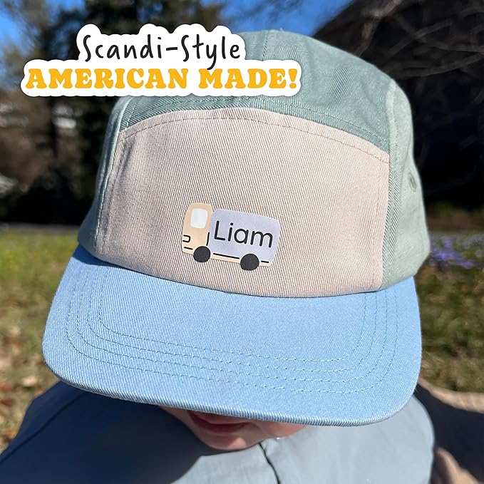Large Name Labels for Kids (33) - Custom Stickers for Daycare and School Supplies - Durable, Waterproof Stickers for Water Bottles, Lunch Boxes, and More with Unique Designs - Toy Cars