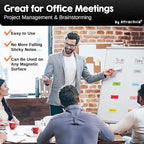 Attractivia Dry Erase Magnetic Labels 2.8 x 1.2 in, Solid Colors, Dry Erase Magnets, 60-Pack, Colored Erasable Write-On All-Purpose Labels, for Office, Education, Home, Whiteboard