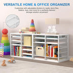 PAG-Mass Mail Sorter for Desk, Countertop Literature Organizer, Student Mailbox for Classroom, Desktop Bill Paper Holder Rack for Office Home School, 12 Compartments, White