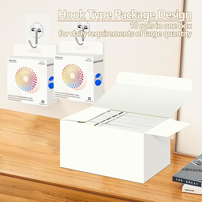 Blue 1 Inch Round Color Coding Dot Labels, 10 Rolls 10000 Dot Stickers in Dispenser Box - Permanent Adhesion, Vibrant Colors, Highly Visible