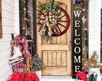 Tall Outdoor Welcome Sign, 6ft Brown Rustic Modern Farmhouse Welcome Sign for Front Door & Porch Decor, Fall Home Decor