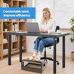 XINGMIAOWJ Ergonomic Foot Rest, 4 Adjustable Height Foot Stool,Footrest Under Desk， Soft Cushions, Foot Rest Office,Improving Posture, Promoting Blood Circulation（Espresso）
