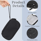 Travel Electronics Pouch Bag, Black Electronics Accessories Organizer Bag, Travel Cable Organizer Pouch for Charger Cord Phone Earphone Mouse