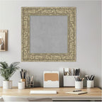 Amanti Art Silver Framed Magnetic Board 23x23 Small Vision Board for use with Magnets, 100% Metal Sheet to Display Items as Office Decor or for Home Organization in mudroom, Kitchen or Kids Room