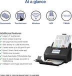 Epson Workforce ES-580W Wireless Color Duplex Desktop Document Scanner for PC and Mac with 100-sheet Auto Document Feeder (ADF) and Intuitive 4.3" Touchscreen. Full 1-Year Limited Warranty (Renewed)