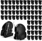 GOOLADA 60Pcs Black Cubicle Clips, Cubicle Hooks for Walls, Plastic Push Pins, Thumb Tacks for Cork Board,Cubical Accessories for Work for Bulletin Board, Fabric Wall, Classroom, School, Office