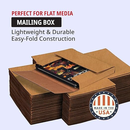 Tape Logic Literature Mailer, 12 1/8" x 9 1/8" x 2", Kraft (Pack of 50) Easy-fold mailer document, catalog, brochures, books.