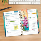 HARDCOVER 2026 Planner, 5.5"x8": 14 Months (November 2025 - December 2026), Daily Weekly Monthly Planner, Yearly Agenda, Bookmark, Pocket Folder and Sticky Note Set (Orchid)
