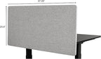 Stand Up Desk Store ReFocus Clamp-on Acoustic Desk Divider Privacy Panel That Reduces Noise and Visual Distractions (Cool Gray, 47.25" X 23.6")