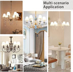 TAaMTYH small lamp shade chandelier shades set of 6，Fabric Lampshade for Wall Lamp，chandelier shades，small table lamps，For Cutting Edge bulbs, Clip-on Fitter Lampshade，3" X 6" X 5"