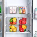 Vtopmart 12 Pack Clear Stackable Storage Bins with Lids, Medium Plastic Containers with Handle for Pantry Organizer and Storage,Perfect for Kitchen,Fridge,Cabinet, Closet,Bathroom Organization