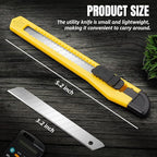 TIFICAL 30 Pack Box Cutter Retractable, Snap-Off 9MM Utility Knife, Auto-Lock Razor Knife for Home, School, Hobby Use, Compact Box Opener Exacto Knife for Cutting Boxes, Carton, Cardboard, Vinyl, Rope