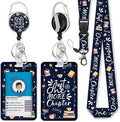 Giancomics Book Lover Lanyards for Id Badges, Readers ID Badge Holder with Retractable Reel, Funny Teacher Lanyard with Keychain Clip Name Tag Card Holder for Women Gift
