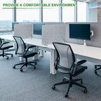 PATIKIL Desk Divider, 4 Set 24 x 16 Inch Acoustic Freestanding Desk Divider Desk Privacy Panel with 8 Pcs Support Feet for Library Office Workstation,Green
