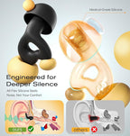 Ear Plugs for Sleeping Noise Cancelling, Soft Silicone Earplugs for Side Sleepers, 45dB Reusable Noise Reduction Ear Plugs with 8 Ear Tips, Hearing Protection for Concerts and Travel