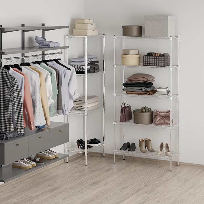 Regal Altair 14" Deep x 36" Wide x 74" Height Wire Shelving Kit | 5-Tier | NSF Commercial Storage Rack Unit