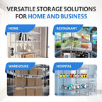 CRESCENT 48" W Storage Shelves 4000LBS Metal Shelving 5 Tier Wire Shelving Unit Garage Shelving Heavy Duty Metal Shelves for Storage Rack Commercial Adjustable Pantry Shelf, 48" W X 24'' D X 76" H
