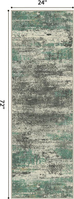GENIMO Runners for Hallways, 2x6 Washable Runner Rug Non-Slip, Long Runner Rugs with Rubber Backing, Low Pile Lightweight Rugs for Kitchen, Bedroom, Bathroom, Entryway, Sage Green