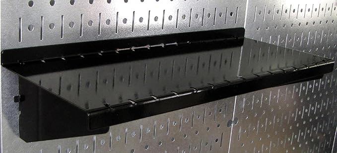 Wall Control ASM-SH-1606 B Deep Pegboard Shelf Assembly for Wall Control Pegboard Only, 6", Black