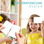 300pcs Plain Name tag Labels, Blank Name Badge with Permanent Adhesive Writable White Name Tag Stickers for School Office Home with Perforation Line(Each Measures 3.6" x 2.2")