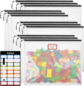 YOPCDJ 12pcs Mesh Zipper Pouch Bags, A4 Puzzle Bag for Organizing Storage Bag, File Bags for Office, Board Games and Home Supplies