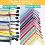 YOPCDJ 12pcs Mesh Zipper Pouch Bags, Extra Large A3 Puzzle Bag for Organizing, 12 Colors, 12 Packs, Classroom Must Have Storage Bag, File Bags for School, Board Games and Office Supplies